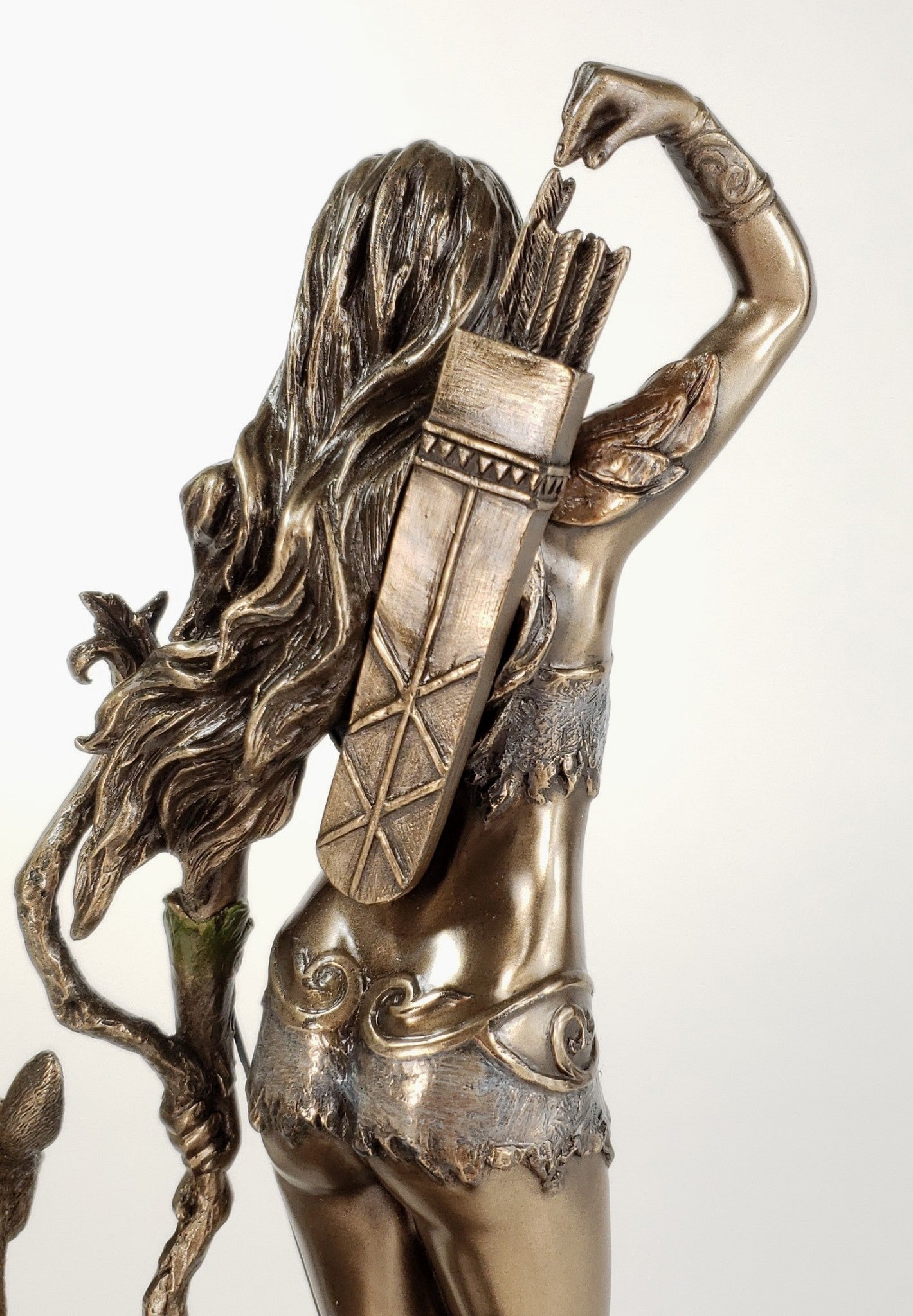 10" Artemis Greek Mythology Goddess of Hunt Moon Chastity Statue Bronze Finish