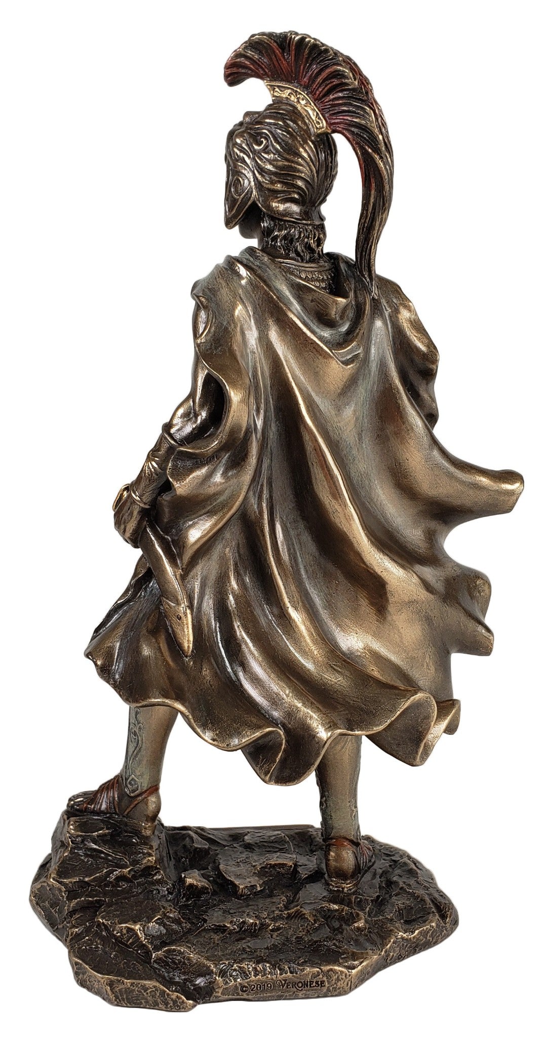 10" King Alexander The Great Standing W Sword Statue Bronze Finish