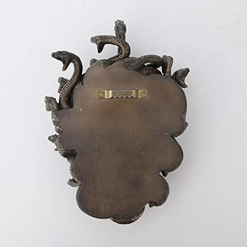 7 1/4" Medusa Head of Snakes Gothic Wall Decor Plaque Statue Bronze Finish