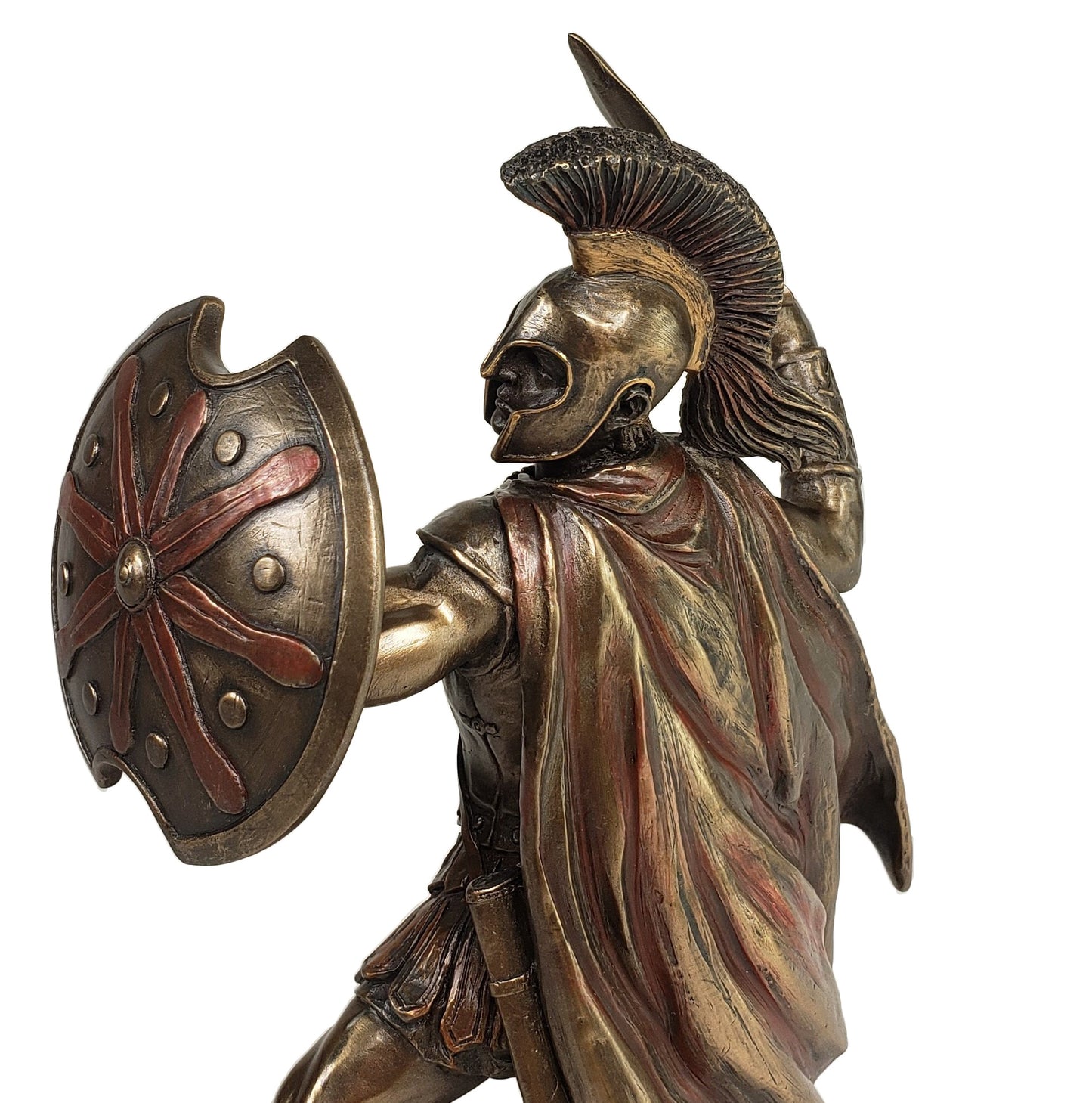 Achilles vs Hector W Swords Battle of Troy Greek Mythology Statue Bronze Finish