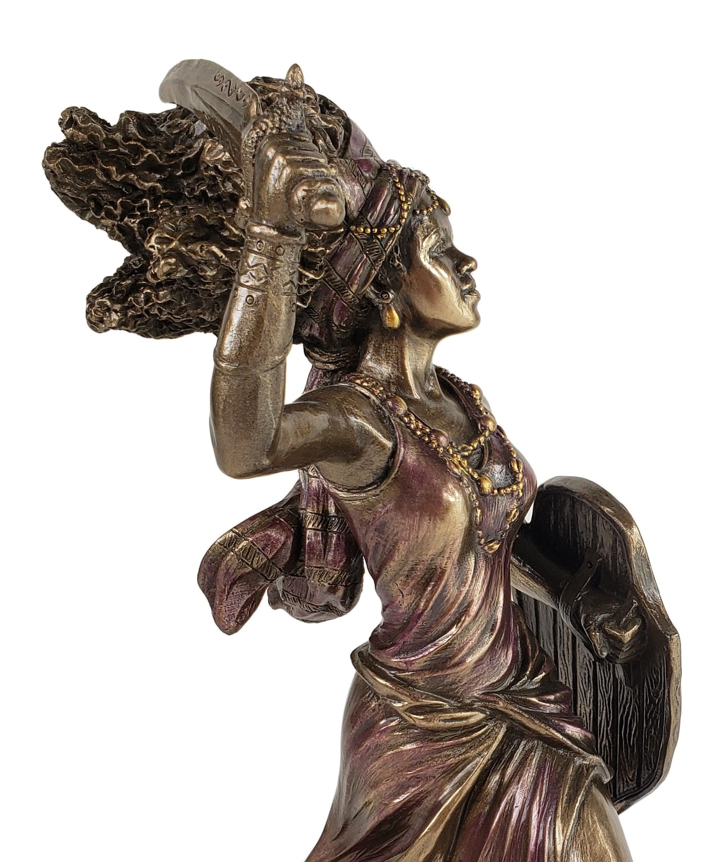 8 1/2" ORISHA Obba W Sword Santeria Yoruba River God African Statue Bronze Color