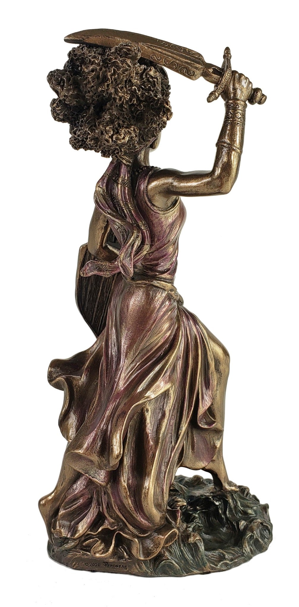 8 1/2" ORISHA Obba W Sword Santeria Yoruba River God African Statue Bronze Color