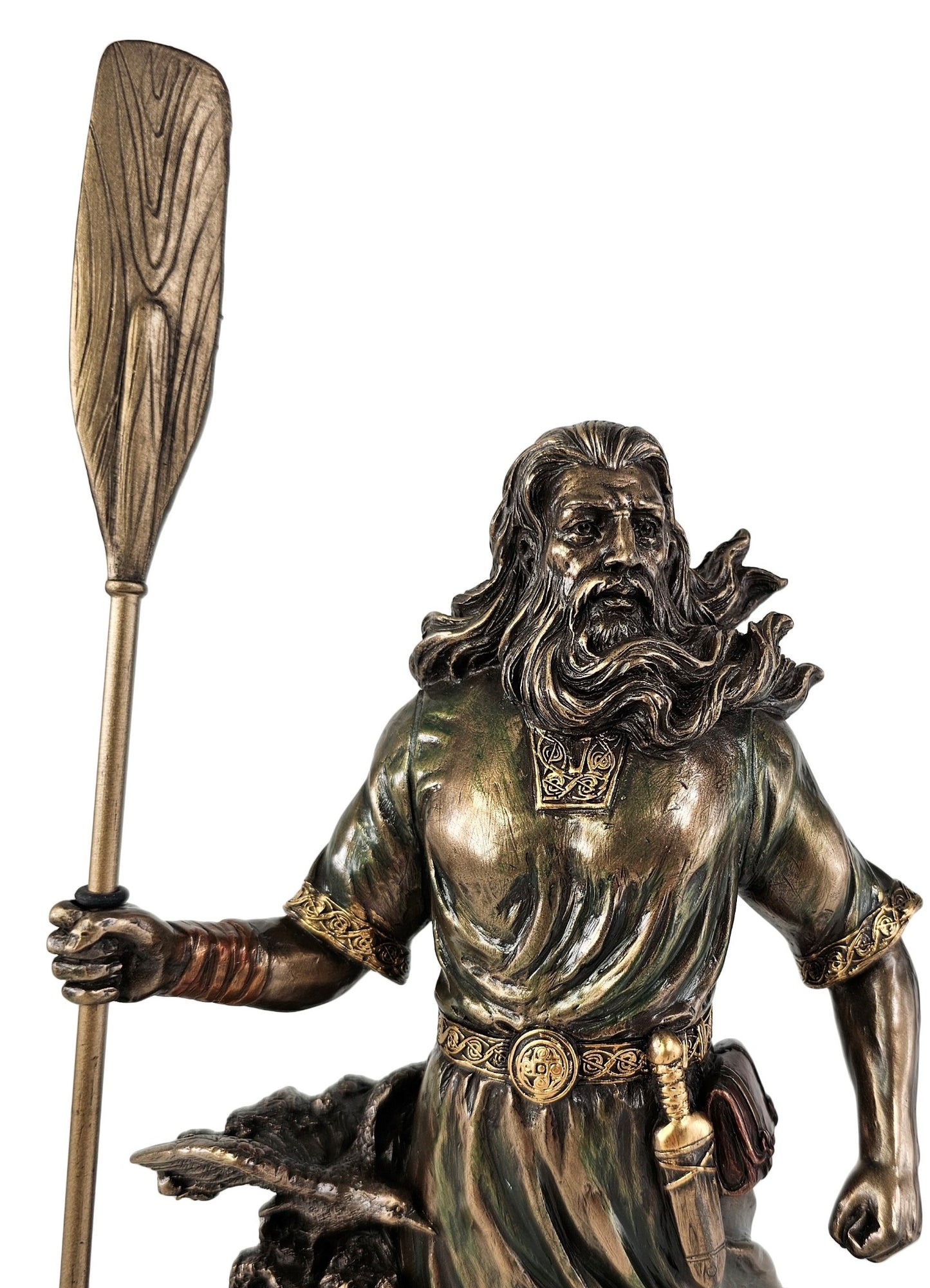10" Njord Viking Norse Mythology God of Wind and Sea Bronze Color Statue