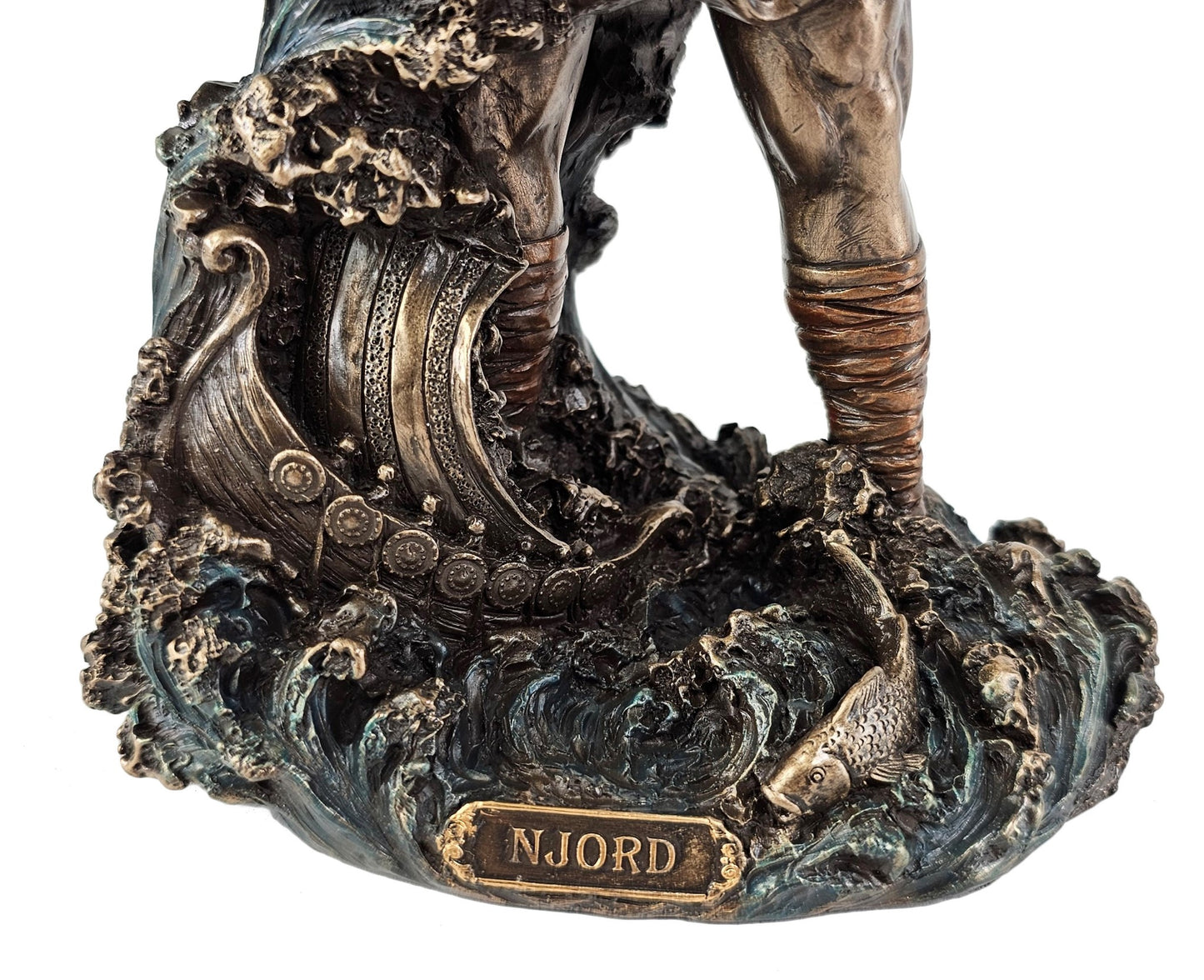10" Njord Viking Norse Mythology God of Wind and Sea Bronze Color Statue