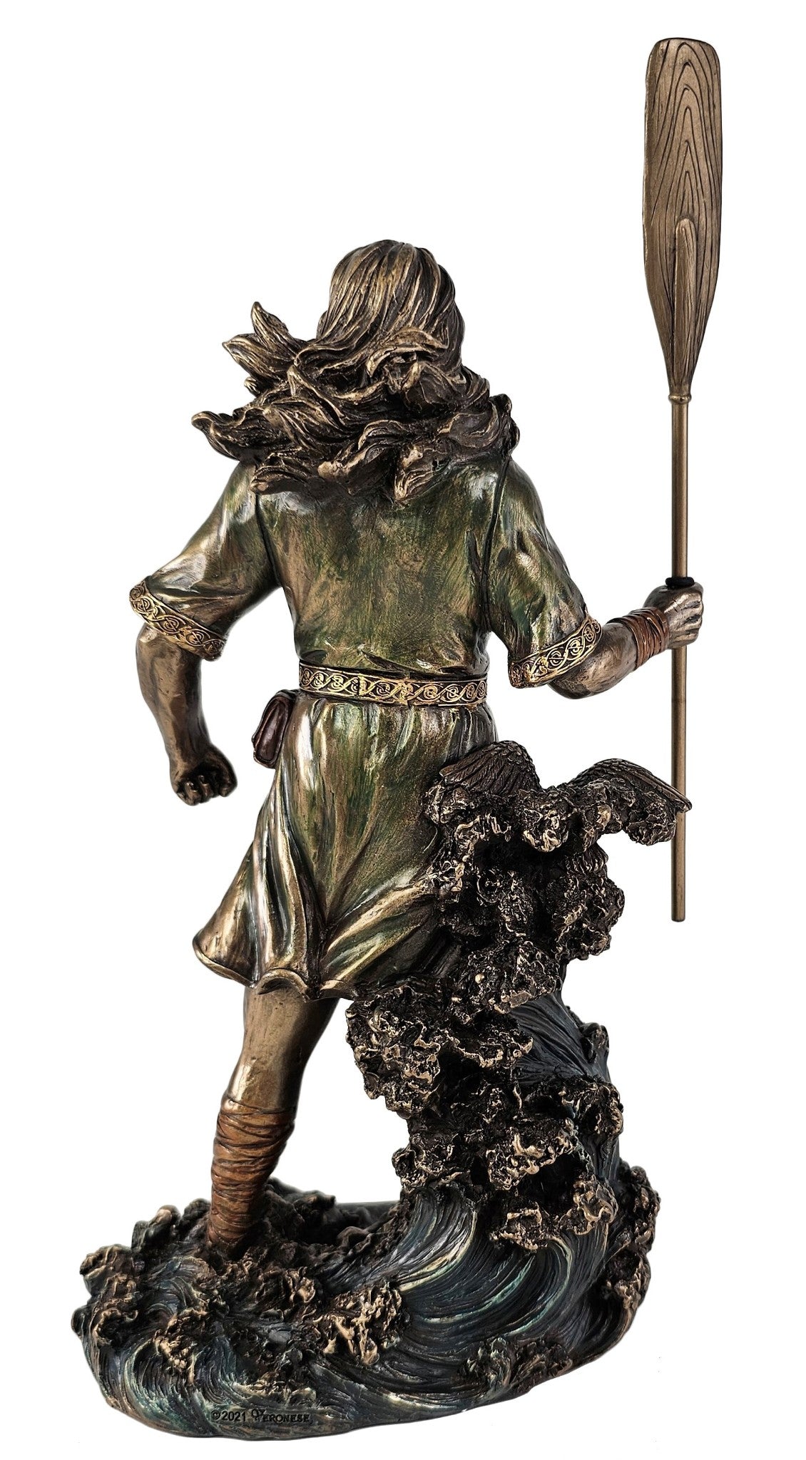 10" Njord Viking Norse Mythology God of Wind and Sea Bronze Color Statue