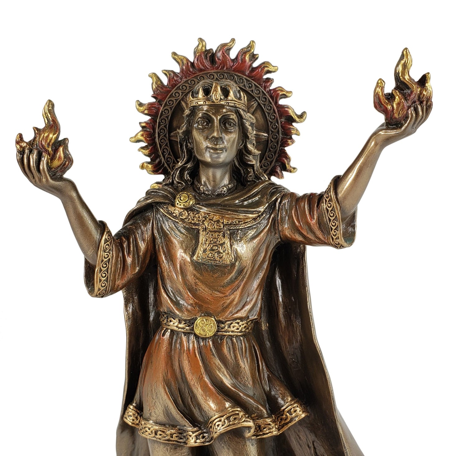 9 1/4 Inch BELENUS Viking Celtic Pagan Sun God Statue Bronze Color