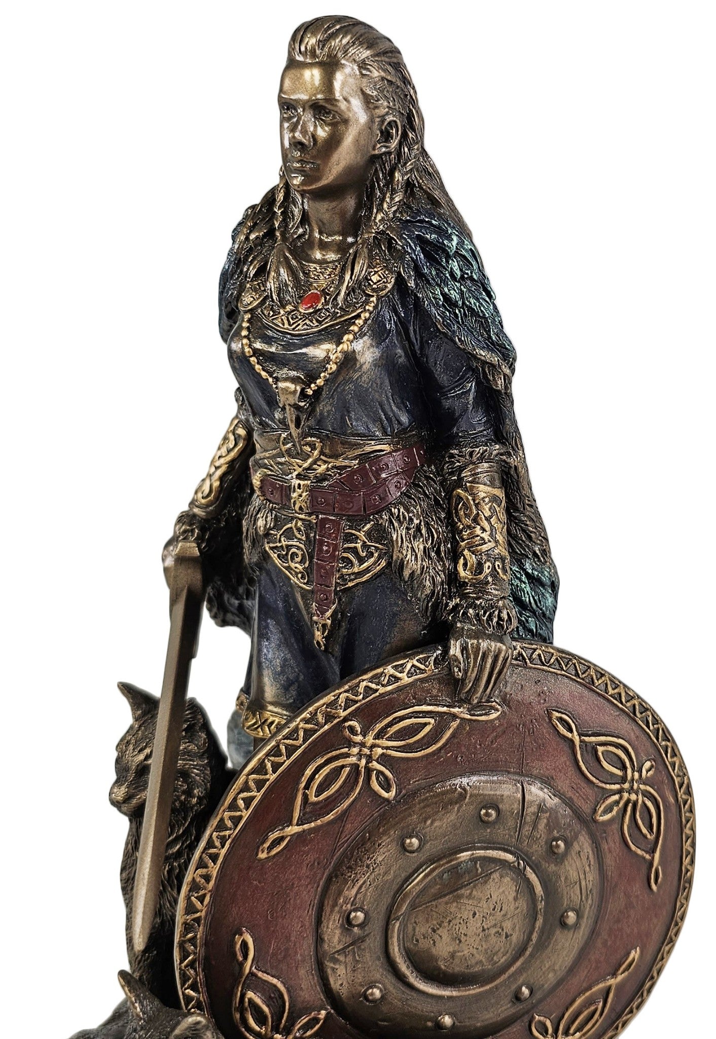 8.5" Freya Viking Norse Mythology Goddess of Love and War Bronze Finish Statue