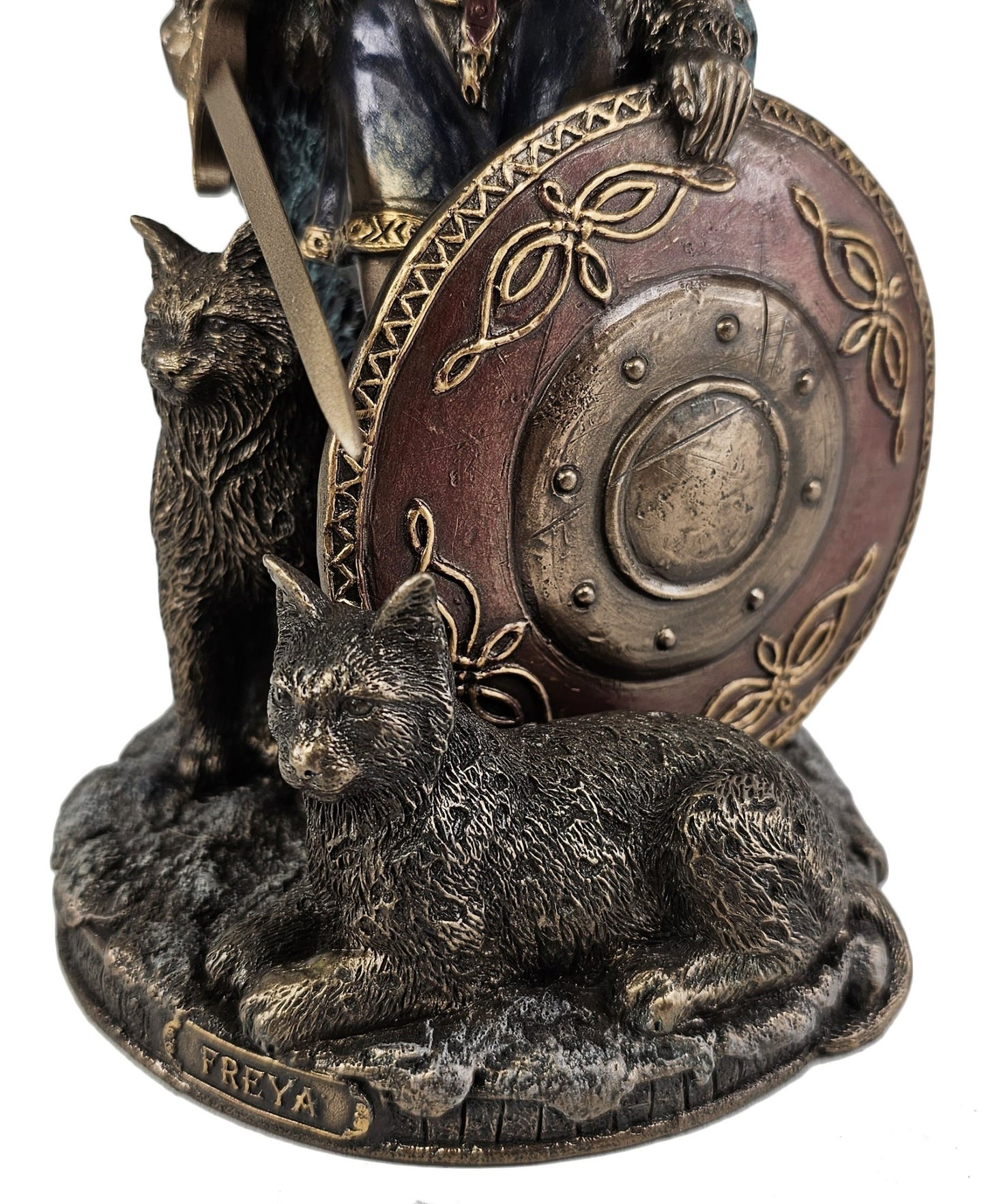 8.5" Freya Viking Norse Mythology Goddess of Love and War Bronze Finish Statue