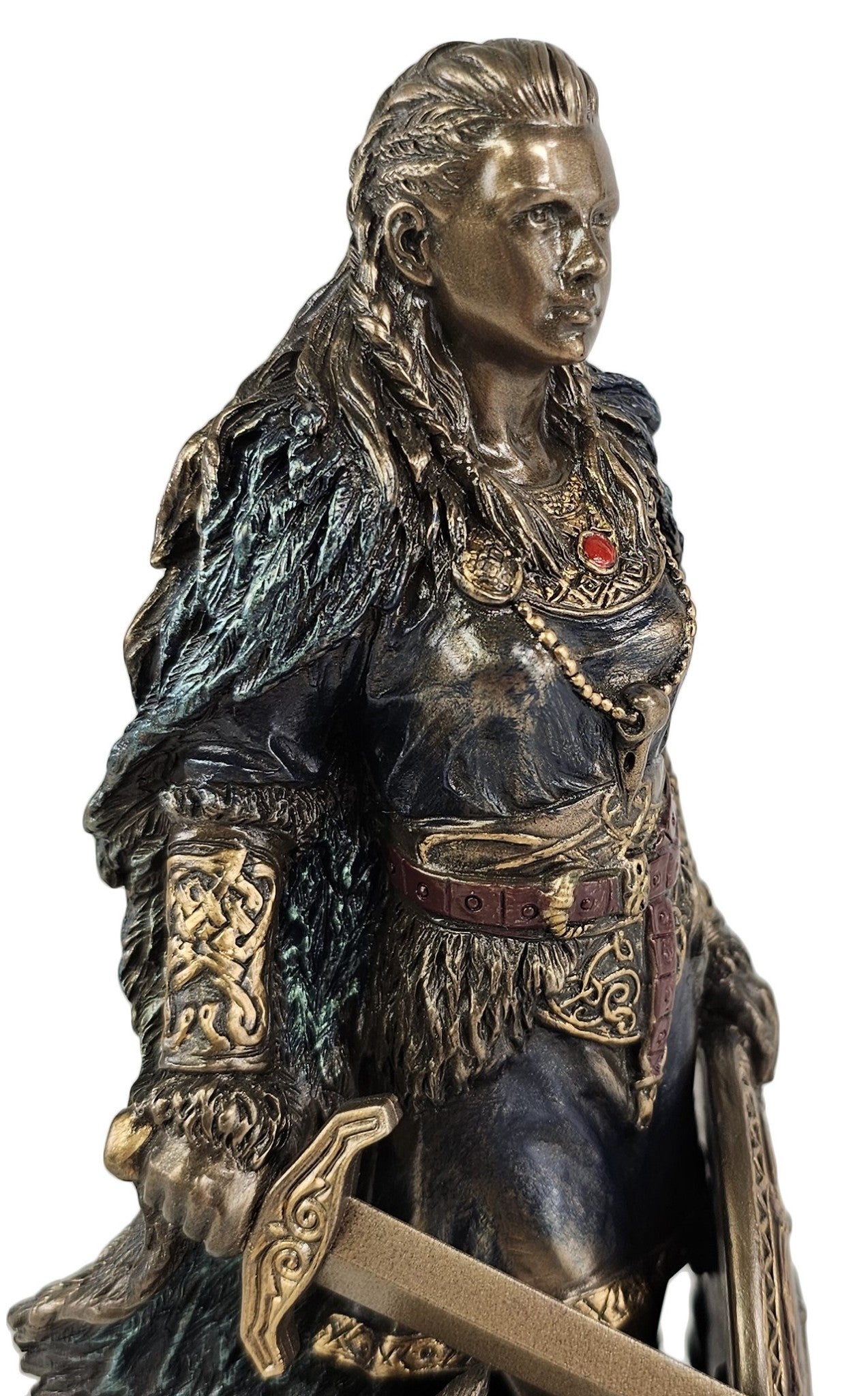 8.5" Freya Viking Norse Mythology Goddess of Love and War Bronze Finish Statue