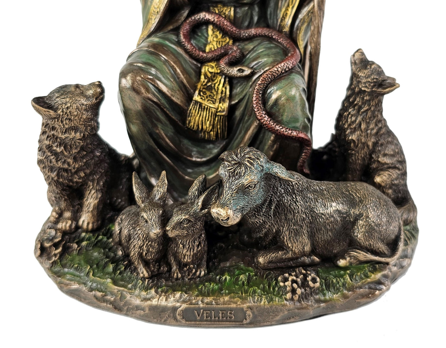 8" Veles Slavic Mythology God Earth and Livestock Bronze Color Statue