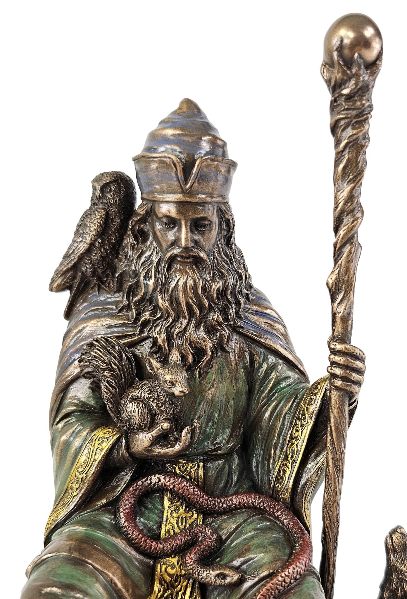 8" Veles Slavic Mythology God Earth and Livestock Bronze Color Statue