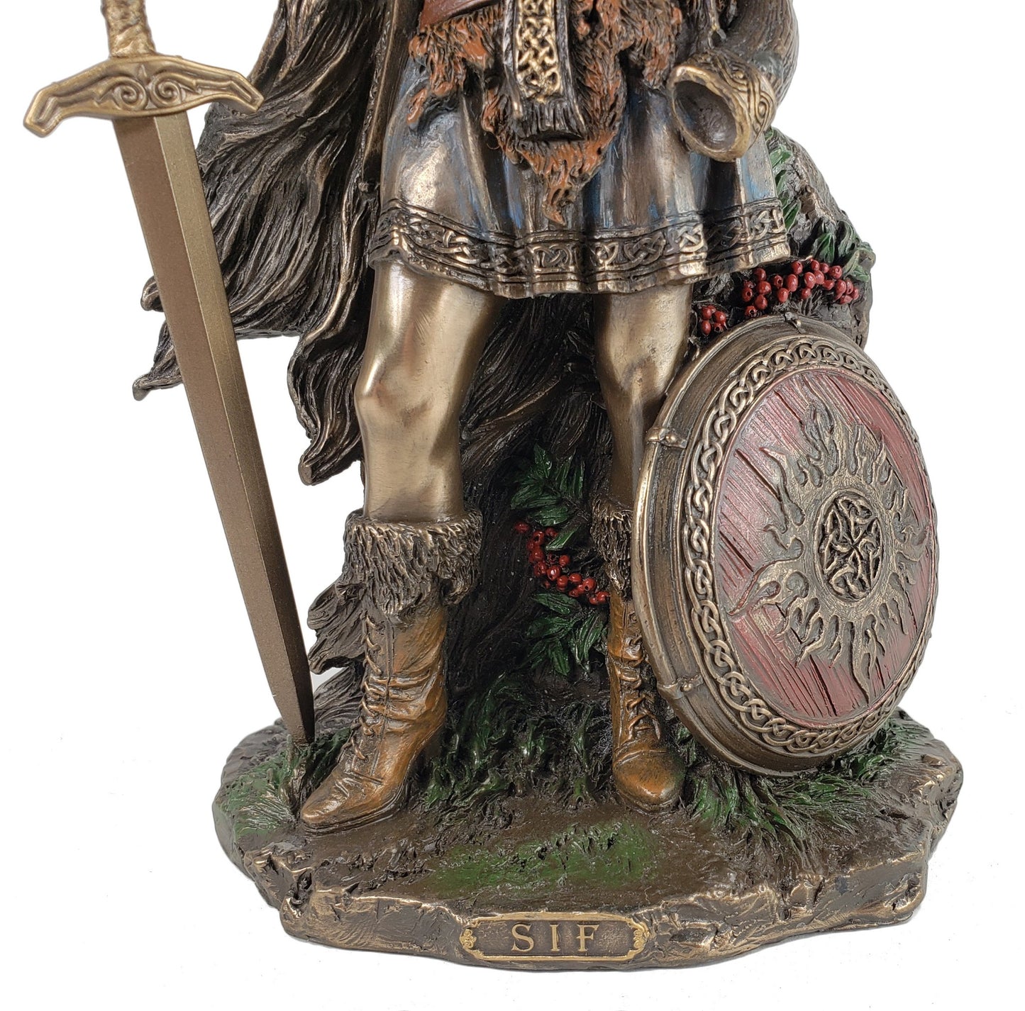 8 1/2 Inch Lady Sif Viking Celtic Earth Goddess Fertility Statue Bronze Finish