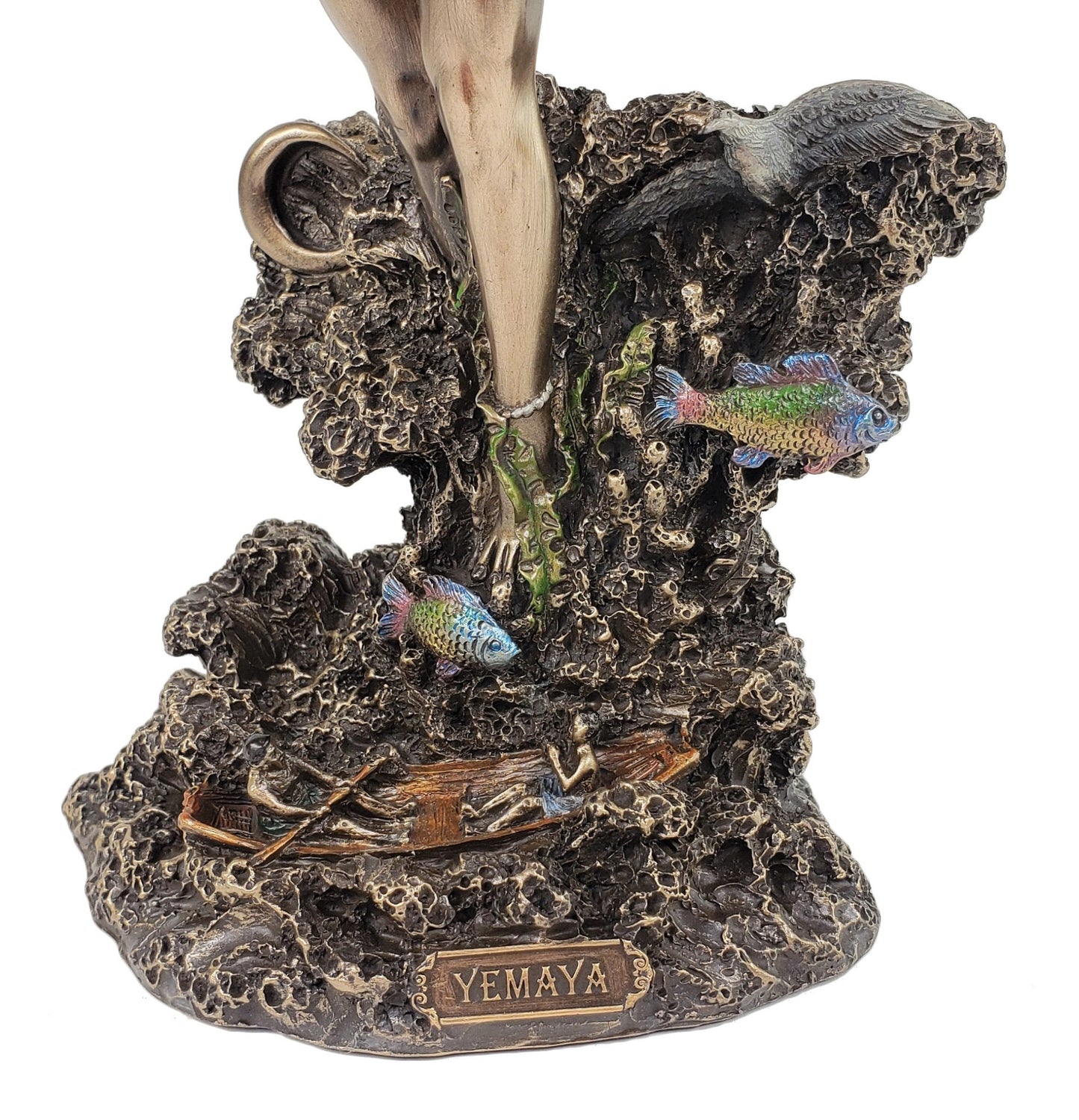 10 Orisha Yemaya Ocean Goddess Yoruba African Statue Sculpture Bronze Finish