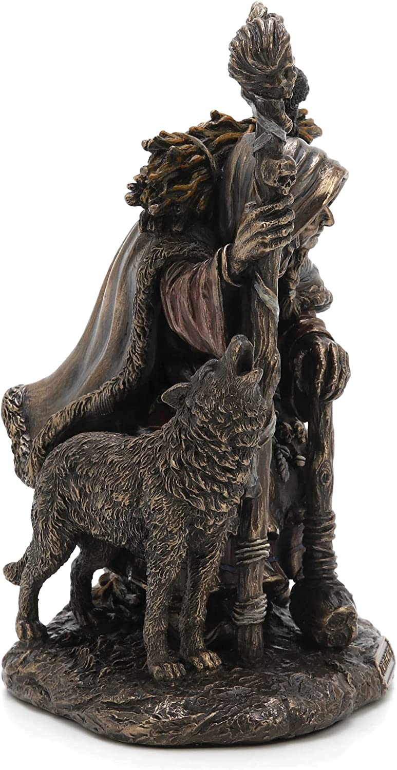 7.25" Cailleach Nan Cruachan Irish / Scottish Folklore Statue Bronze Finish