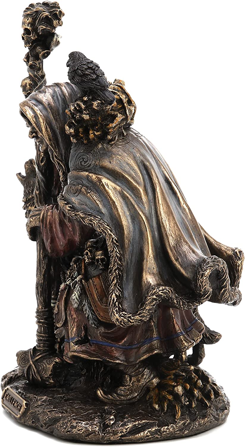 7.25" Cailleach Nan Cruachan Irish / Scottish Folklore Statue Bronze Finish