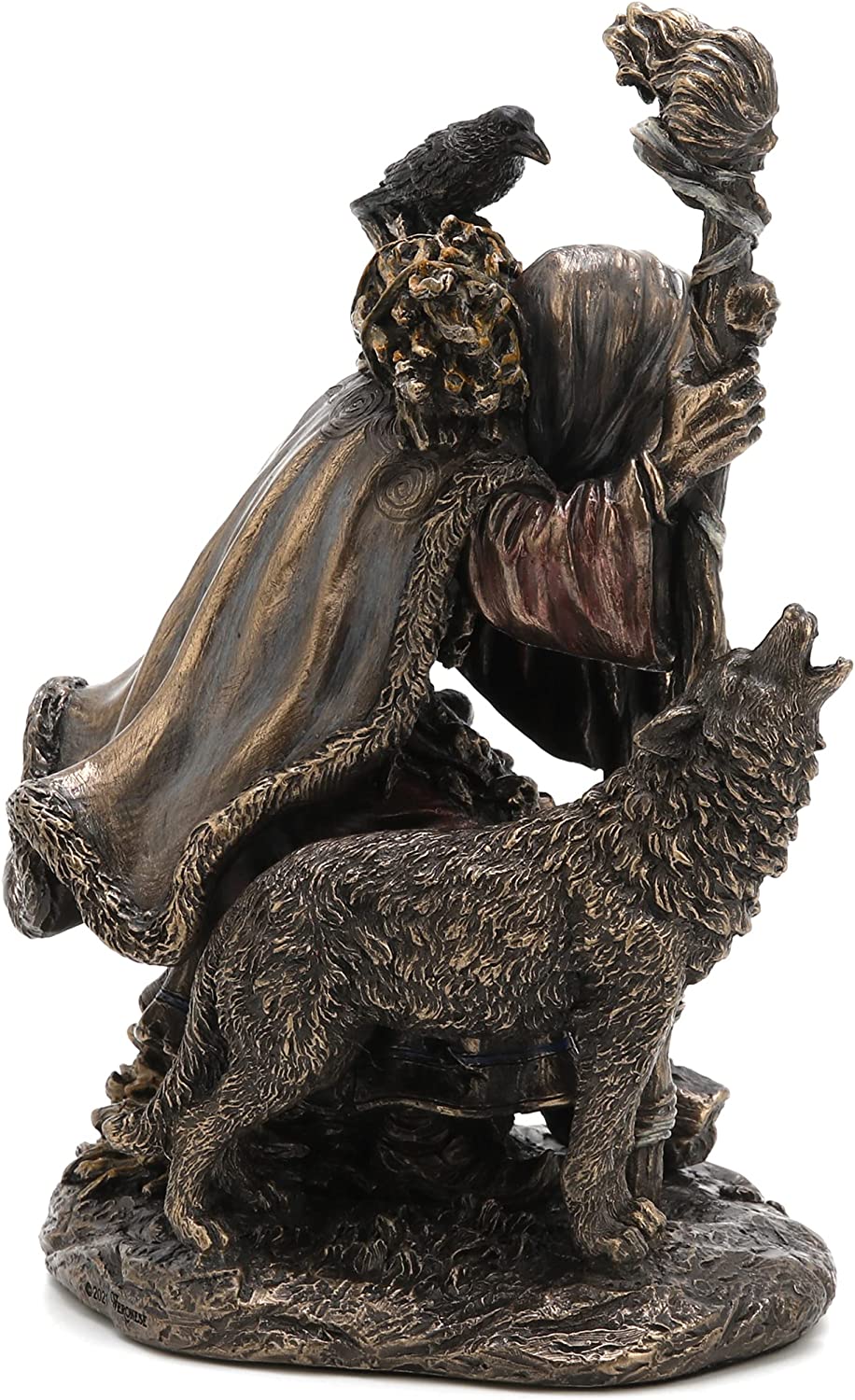 7.25" Cailleach Nan Cruachan Irish / Scottish Folklore Statue Bronze Finish