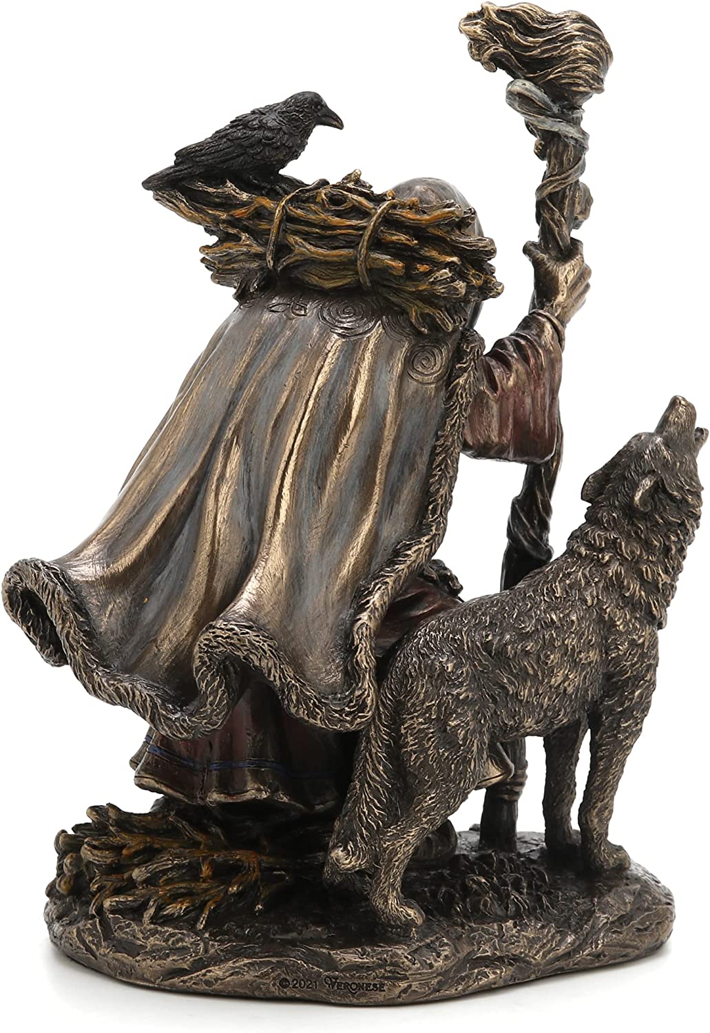 7.25" Cailleach Nan Cruachan Irish / Scottish Folklore Statue Bronze Finish