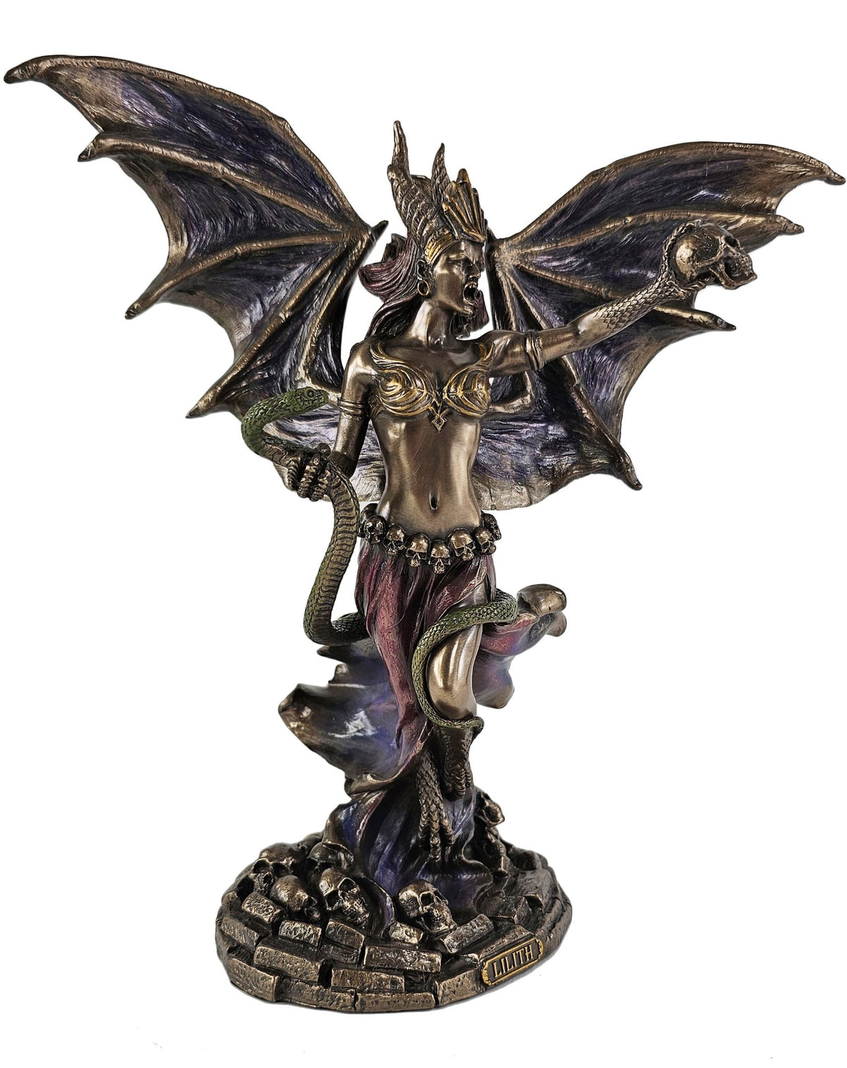 9 3/4" Lilith Queen of Demons Empress of Hell Statue Bronze Finish Statue