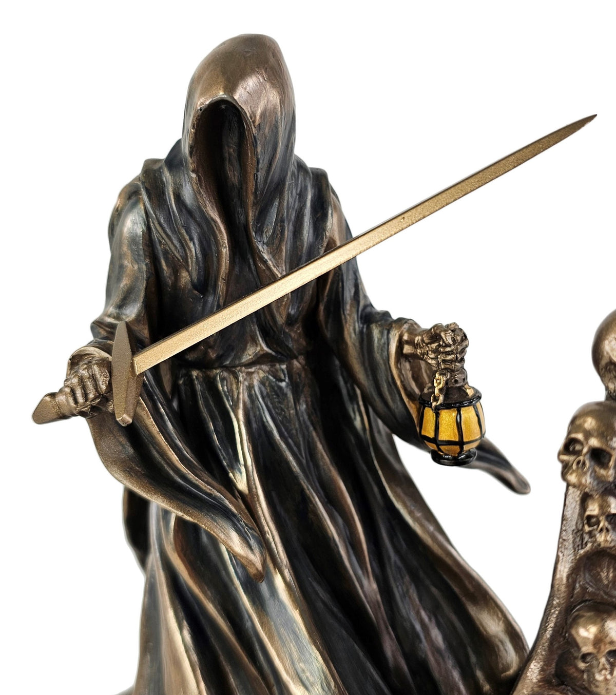 7 1/2" Charon Greek Ferryman of Damned Reaper Gothic Statue Bronze Color