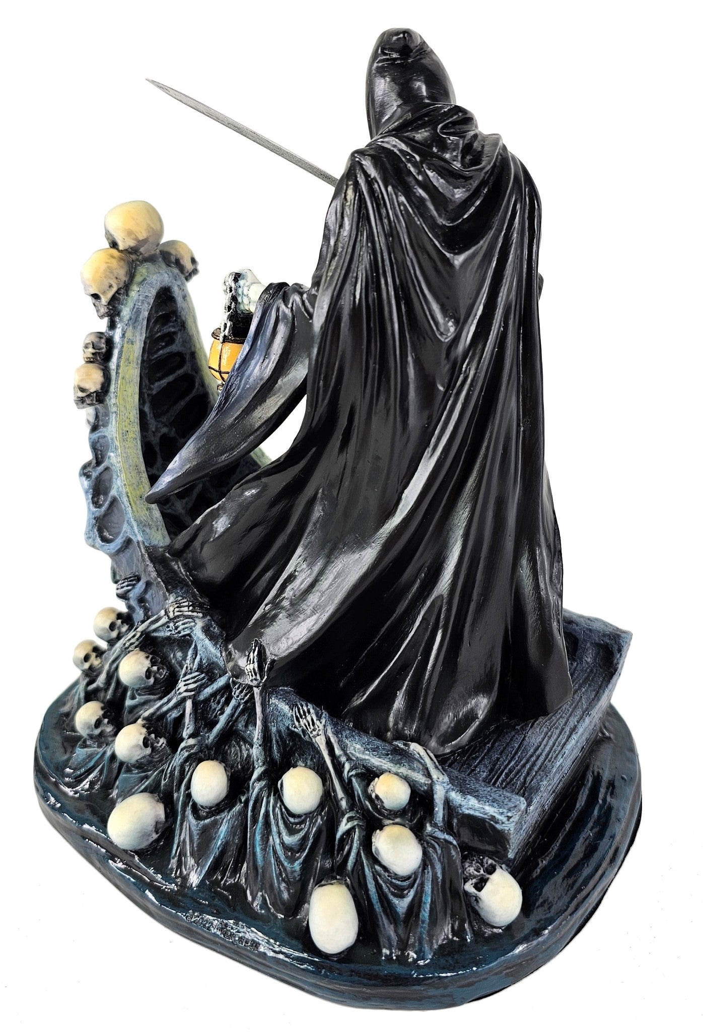 7 1/2" Charon Greek Ferryman of Damned Reaper Gothic Statue Multi Color