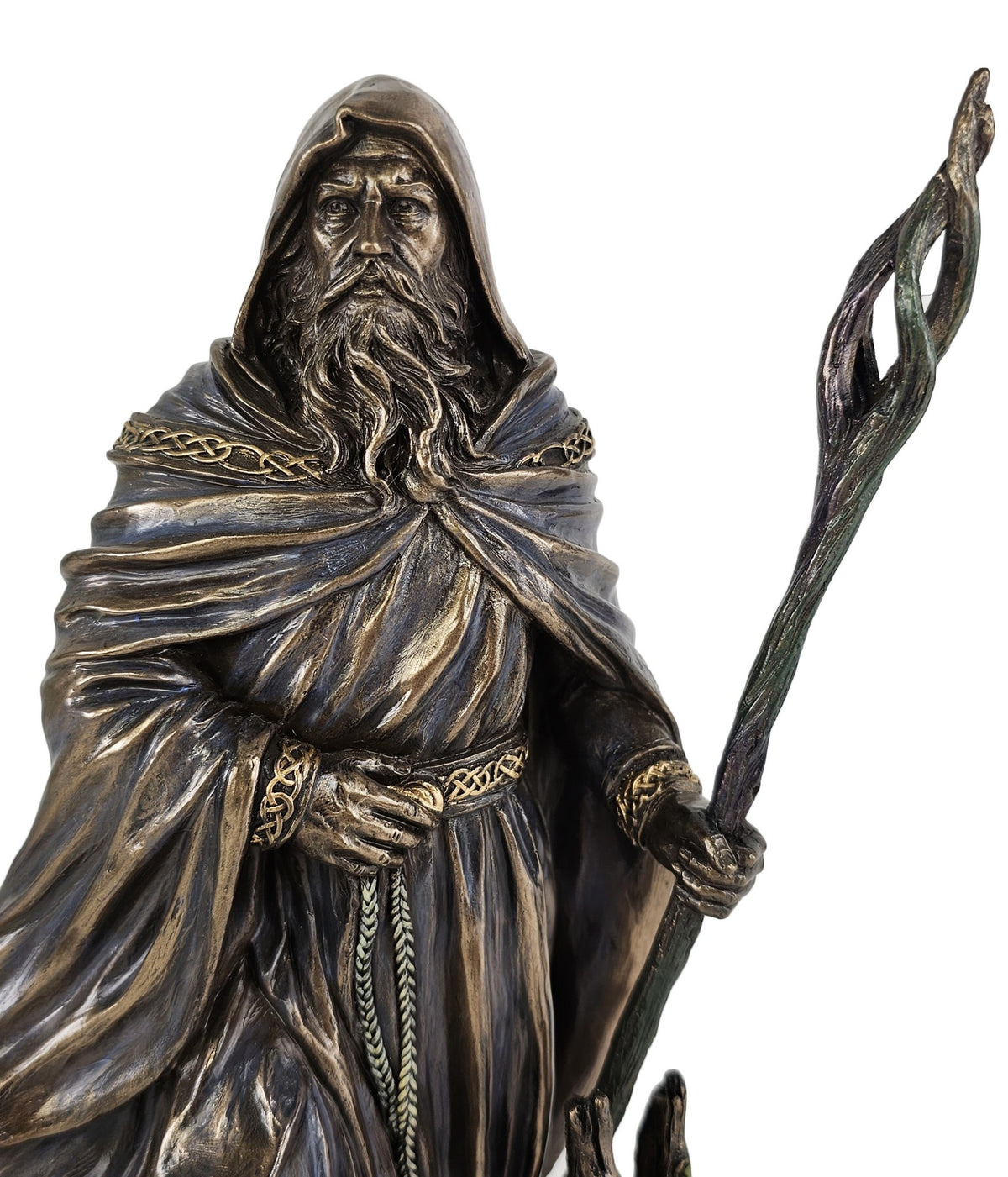 11" Merlin The Magician by Monte Moore Statue Antique Bronze Color