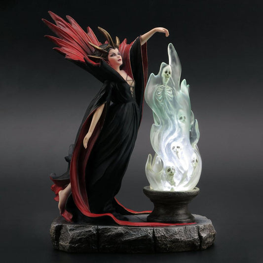 9 1/4" Led Night Light Melanie Delon Damnation Hand Painted Gothic Art Statue