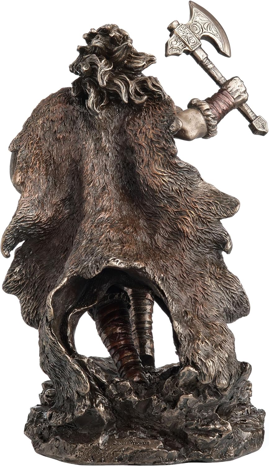 Veronese Design 8 3/4 Inch Viking Berserker Ragnar's Charge Cold Cast Resin