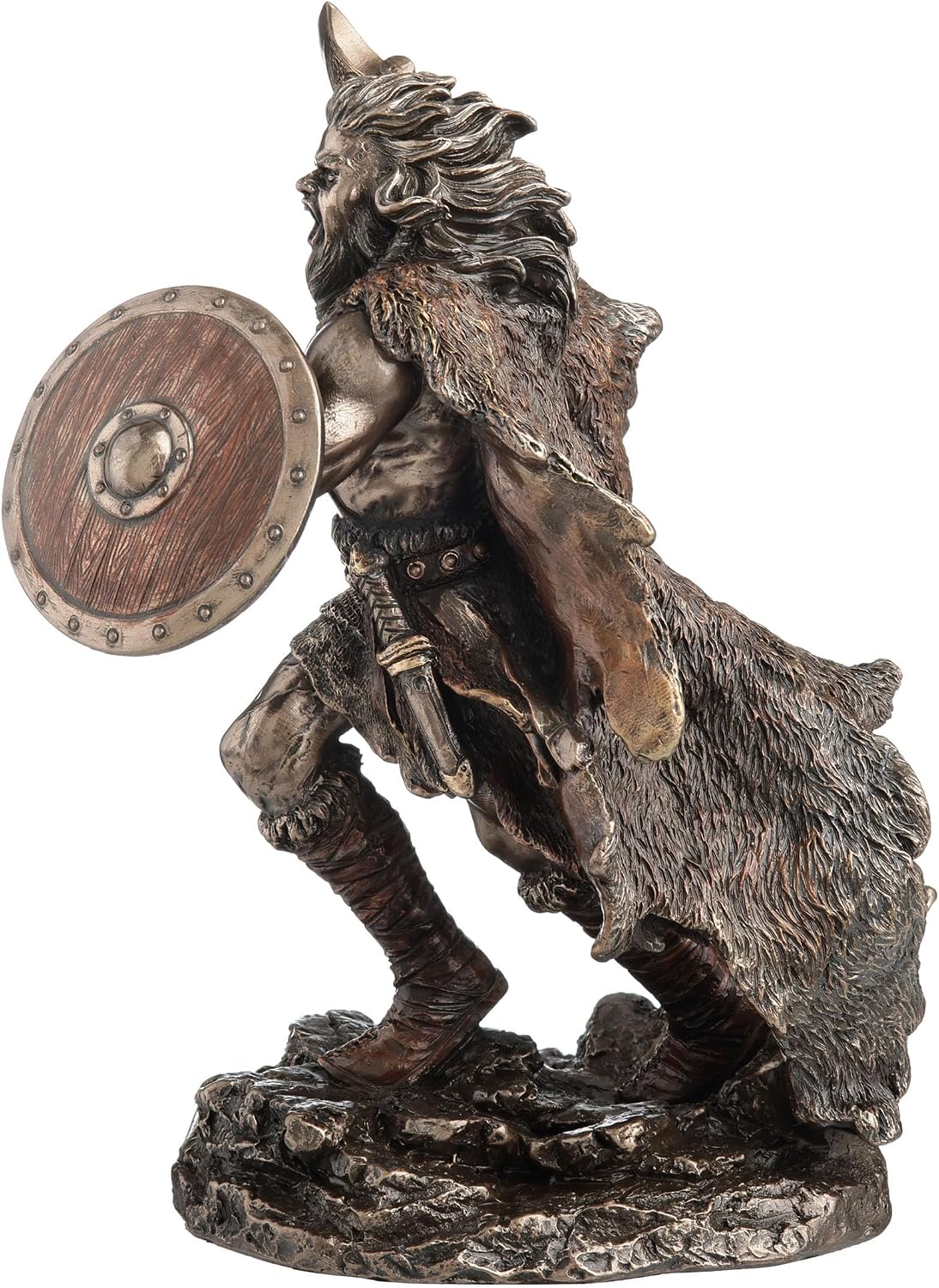 Veronese Design 8 3/4 Inch Viking Berserker Ragnar's Charge Cold Cast Resin