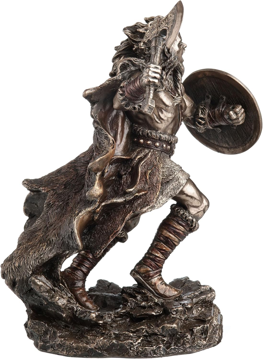 Veronese Design 8 3/4 Inch Viking Berserker Ragnar's Charge Cold Cast Resin