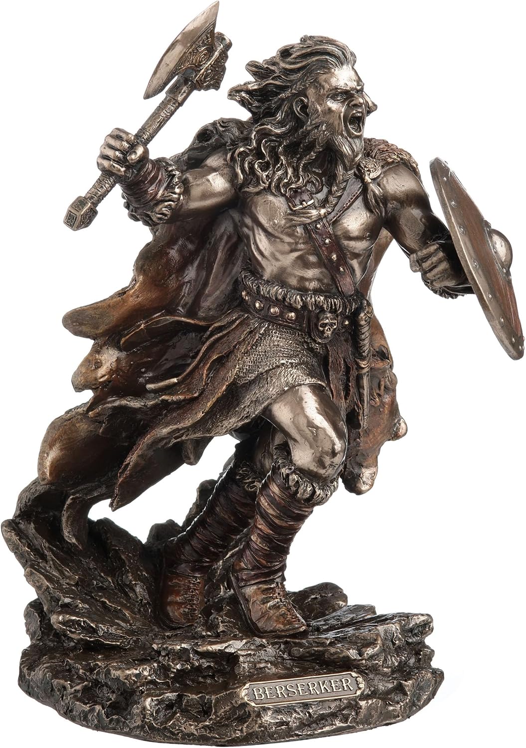 Veronese Design 8 3/4 Inch Viking Berserker Ragnar's Charge Cold Cast Resin