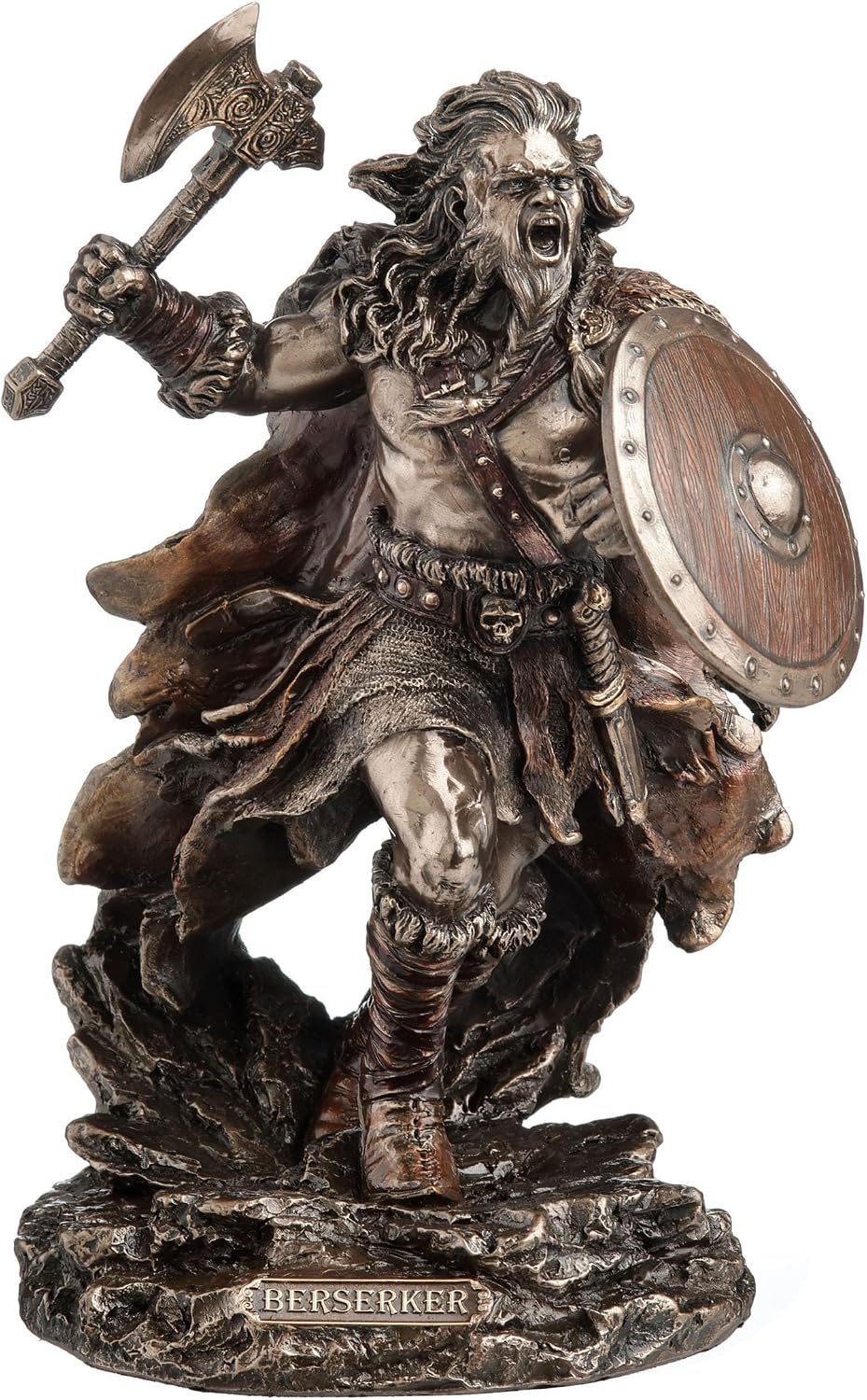 Veronese Design 8 3/4 Inch Viking Berserker Ragnar's Charge Cold Cast Resin