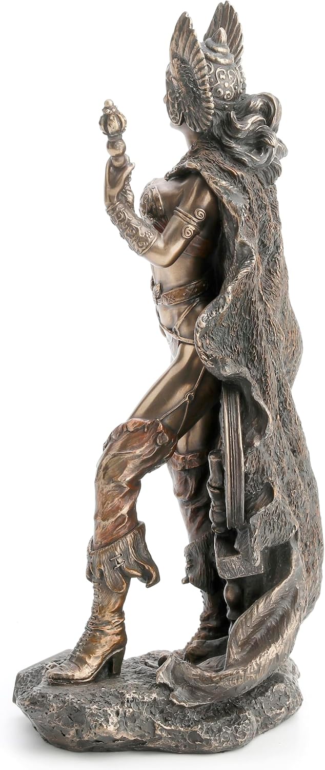 10" Frigga Standing Viking Norse Mythology Goddess Love Statue Bronze Finish