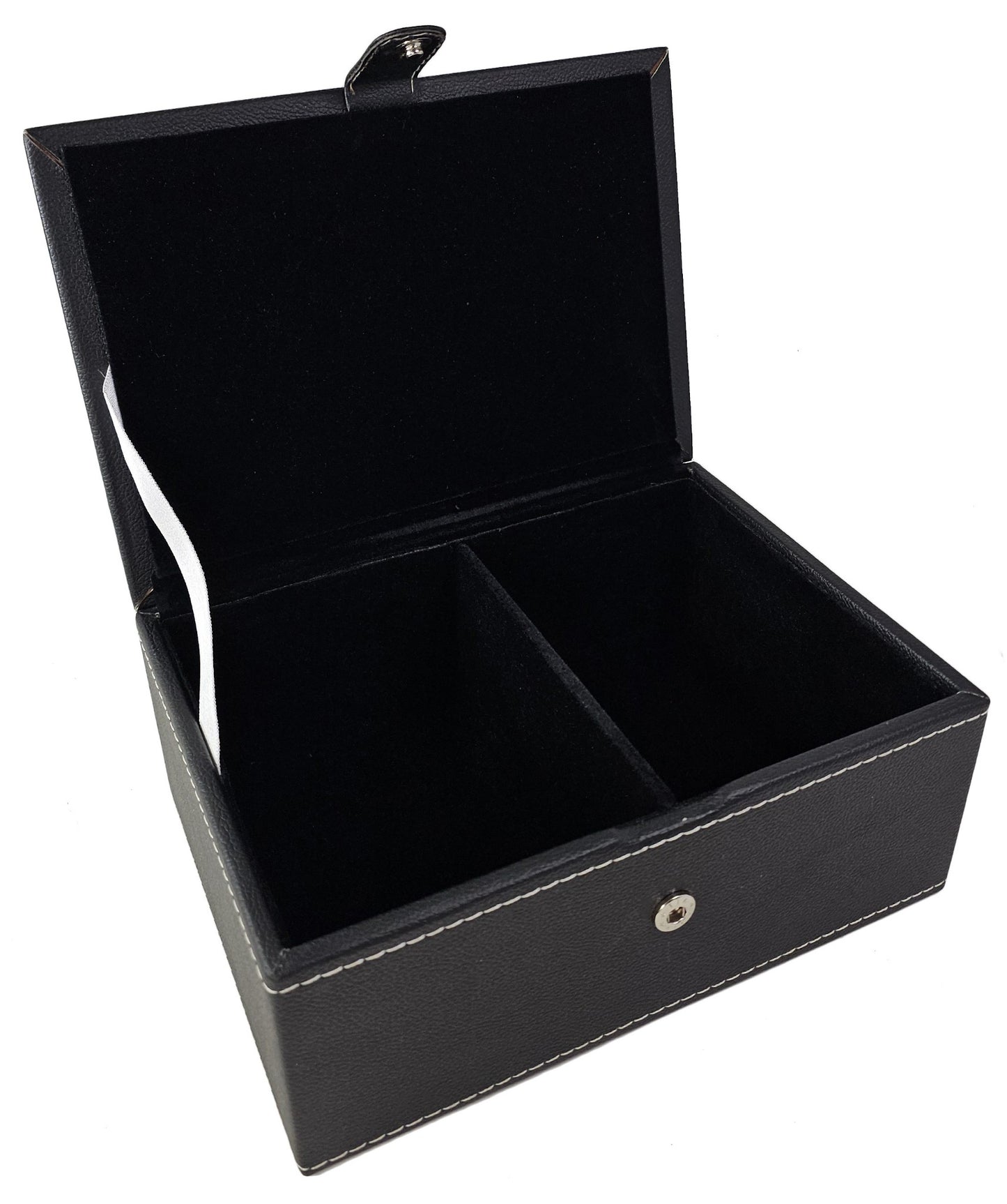 Storage Box For Up To 4" Staunton Chess Men Set Black Faux Leather