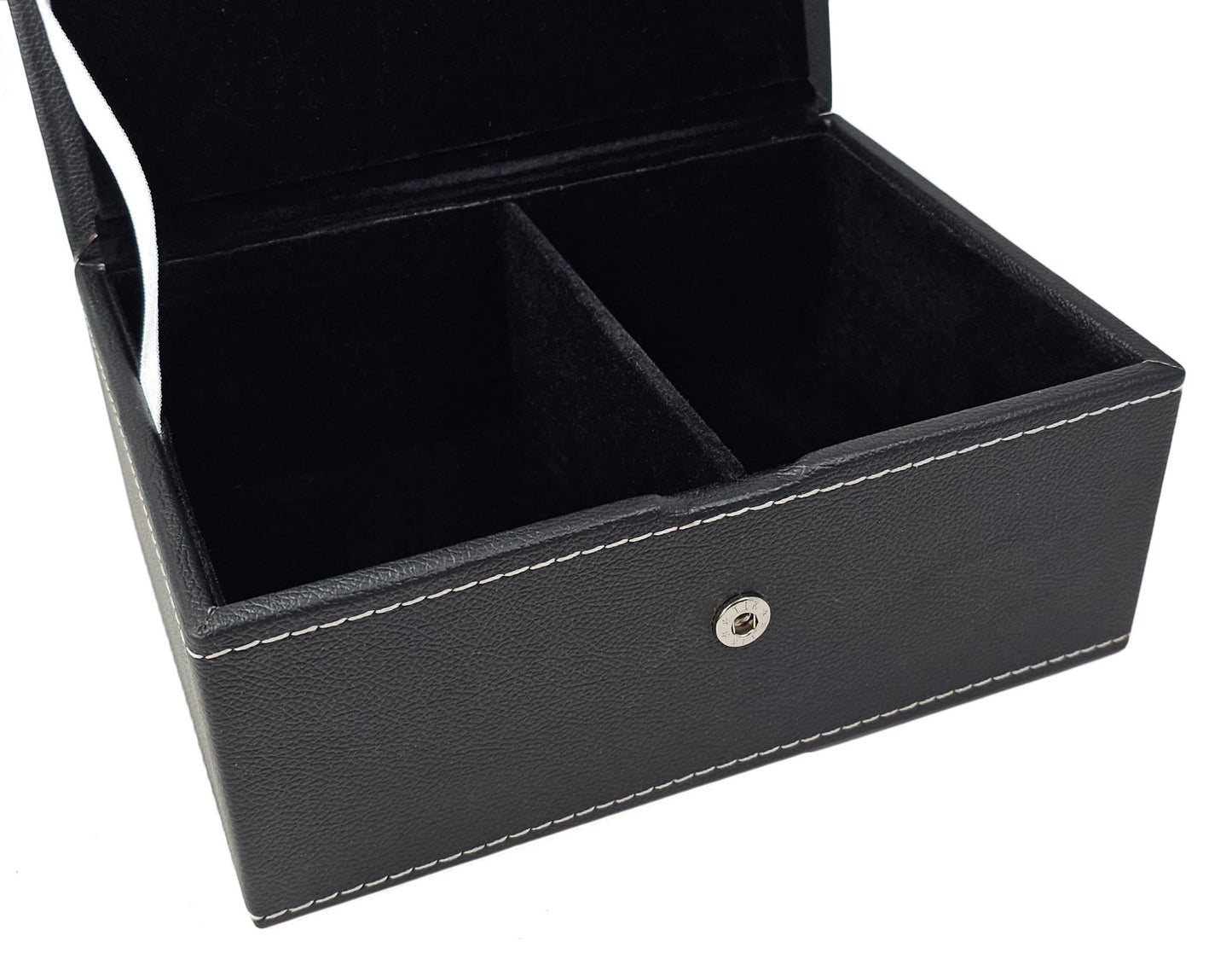 Storage Box For Up To 4" Staunton Chess Men Set Black Faux Leather