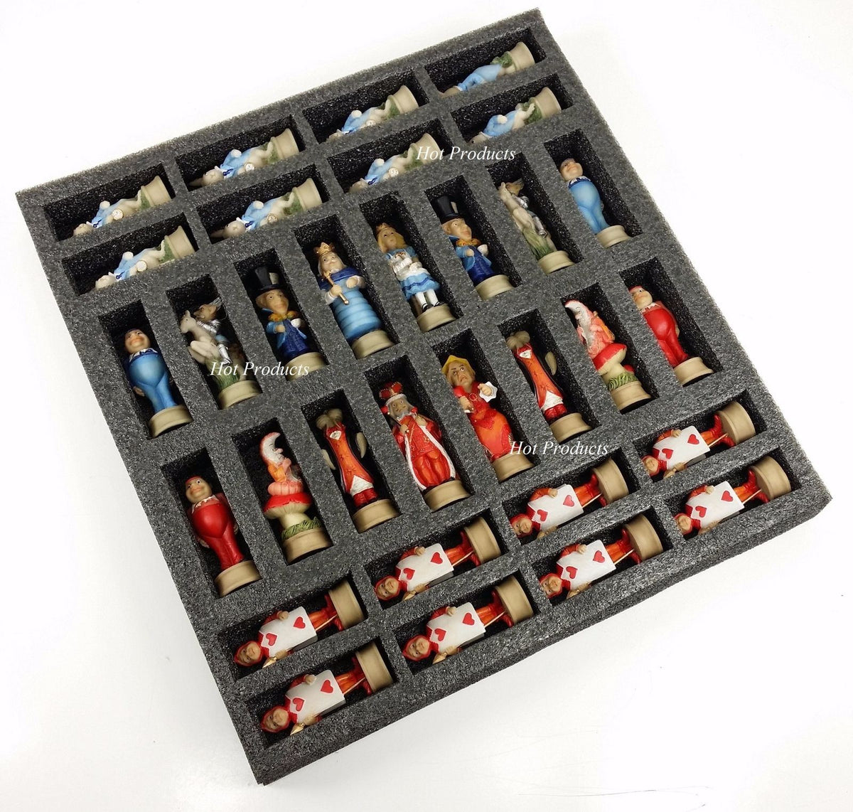 Alice in Wonderland Fantasy Chess Men Set W/ 17" Castle / Fortress Board