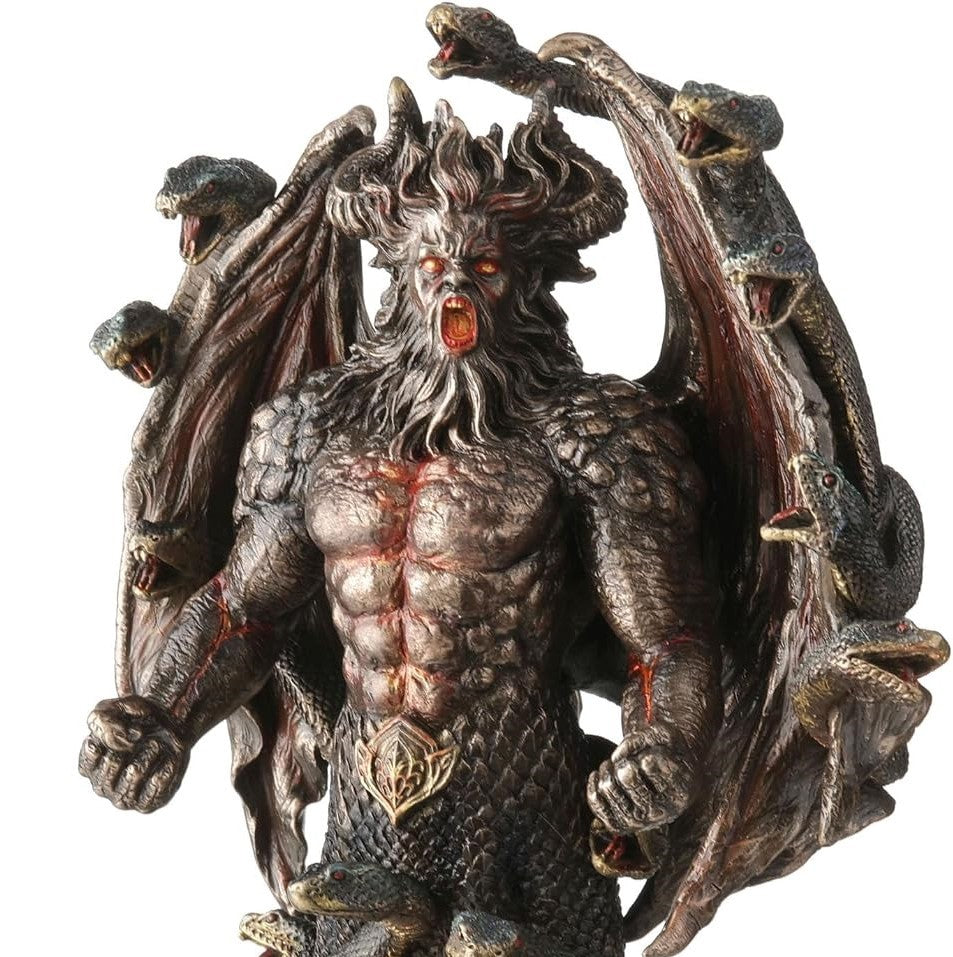 9 1/8 Inch Typhon Greek Scourge of Olympus Serpentine Giant Bronze Color Statue