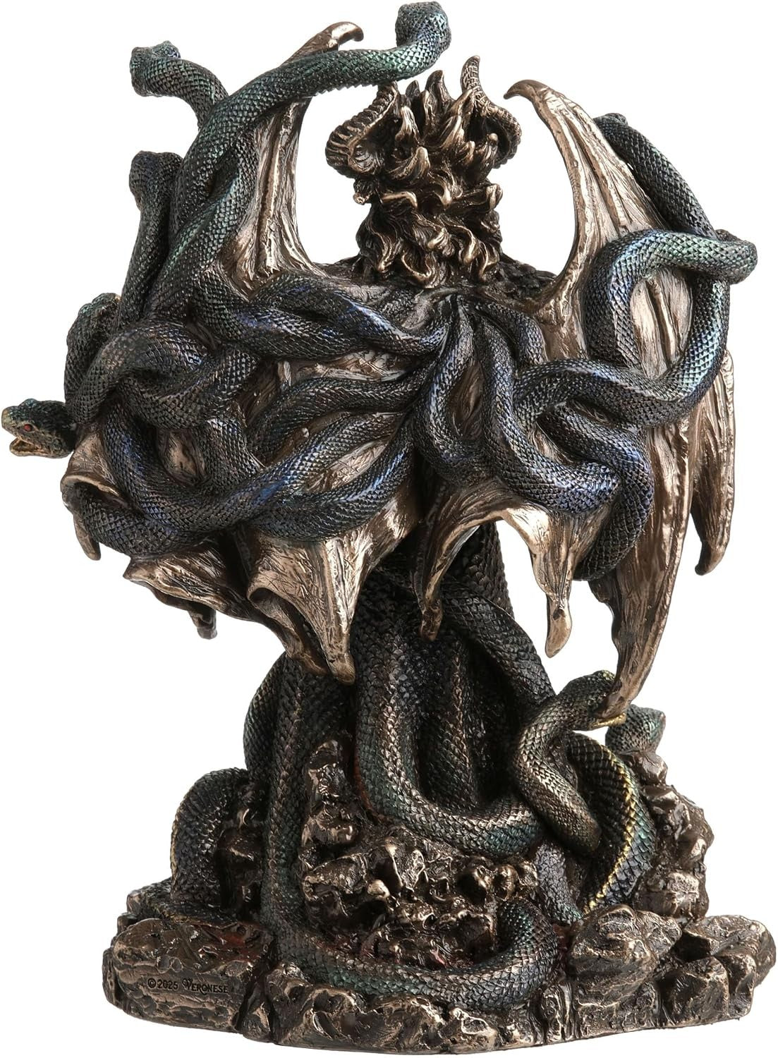 9 1/8 Inch Typhon Greek Scourge of Olympus Serpentine Giant Bronze Color Statue