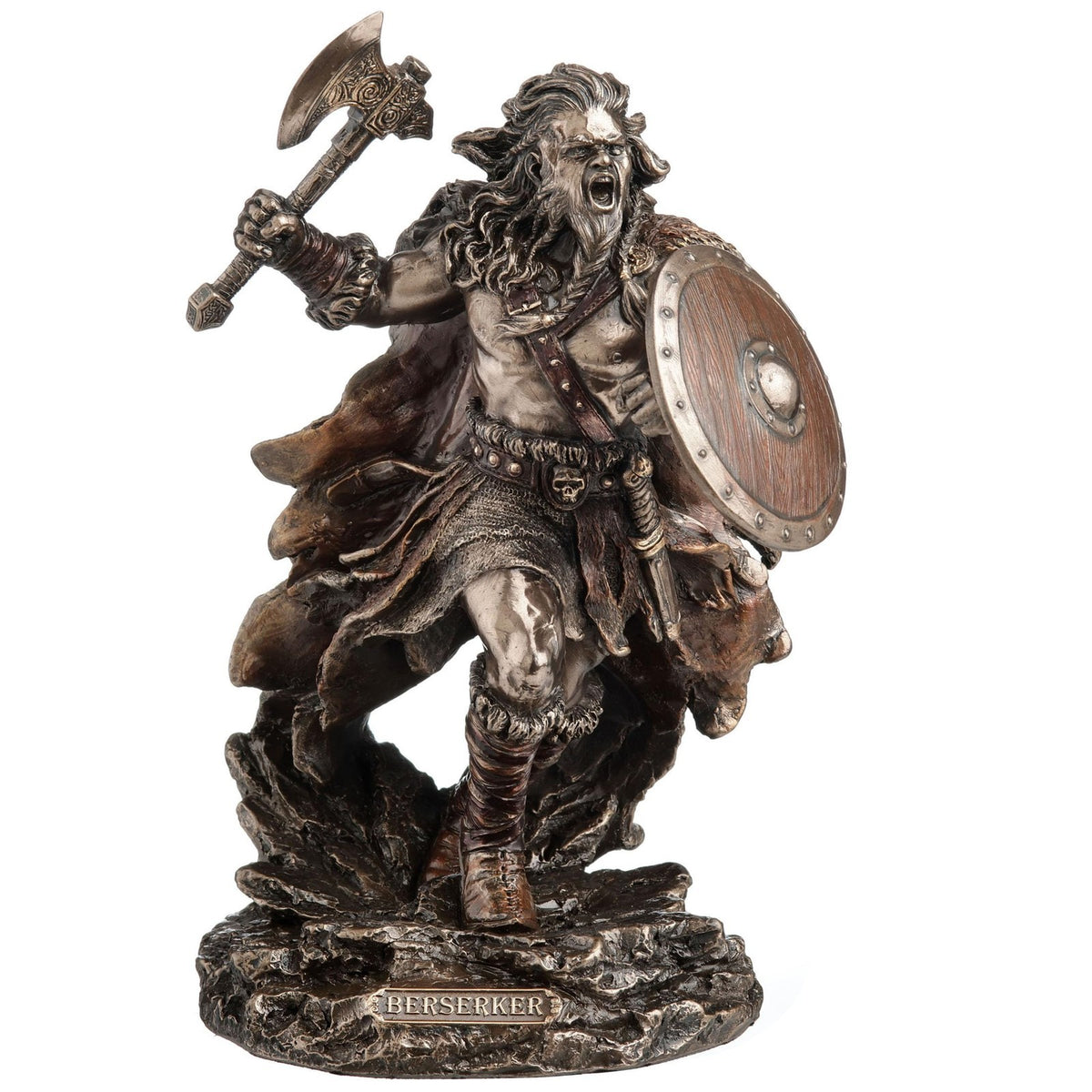 Veronese Design 8 3/4 Inch Viking Berserker Ragnar's Charge Cold Cast Resin