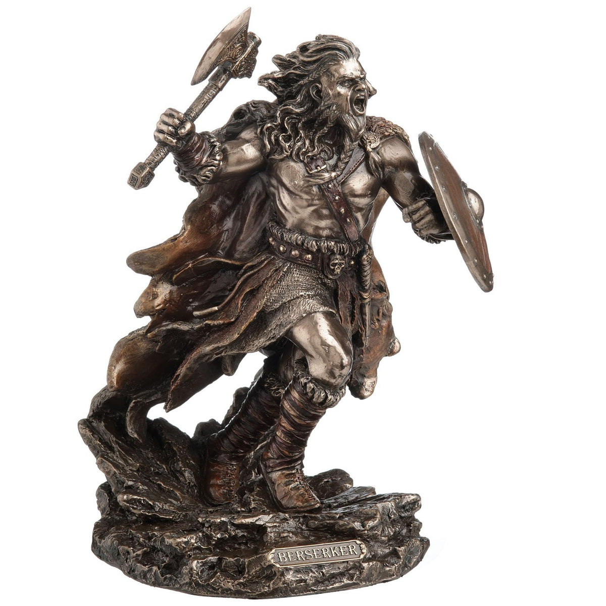 Veronese Design 8 3/4 Inch Viking Berserker Ragnar's Charge Cold Cast Resin