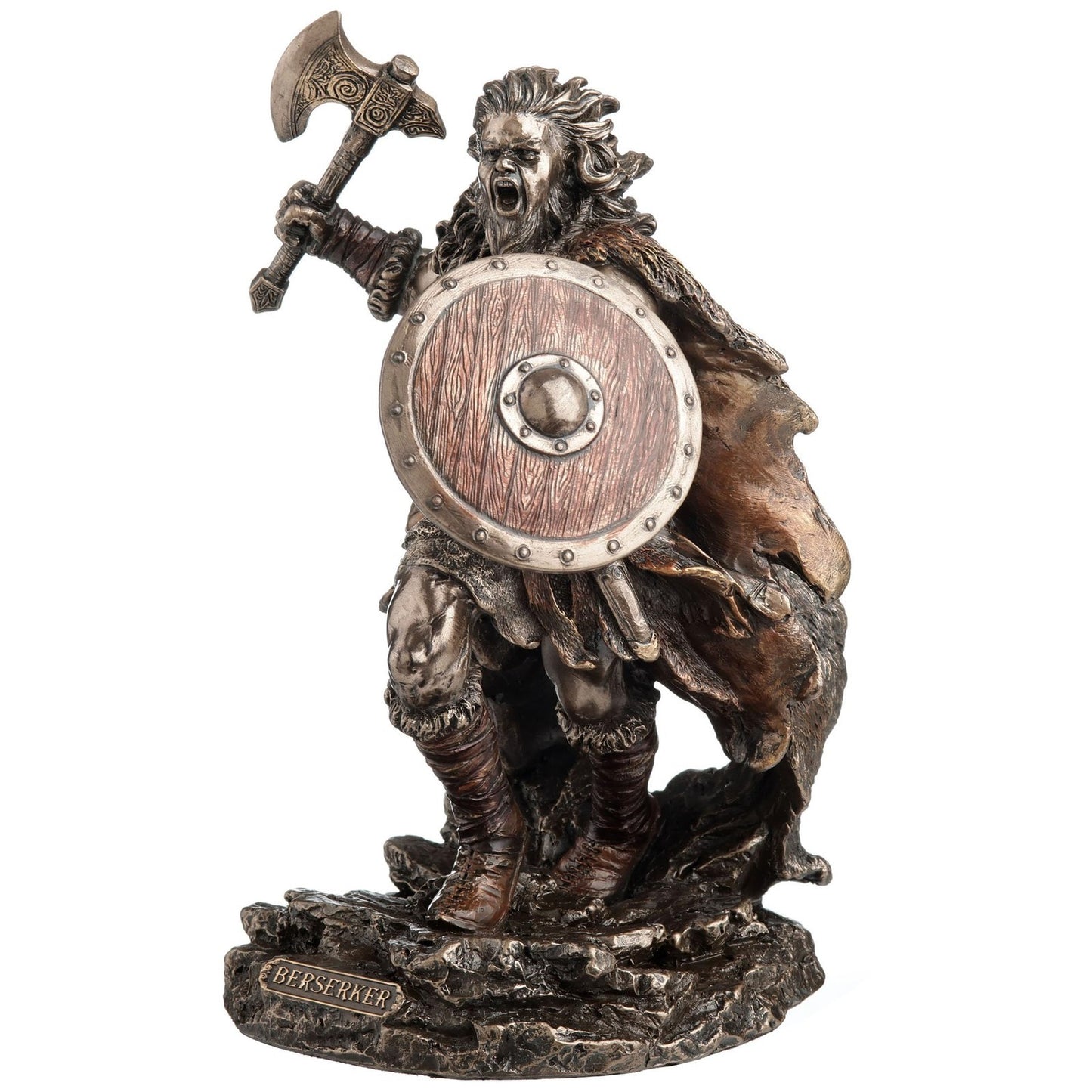 Veronese Design 8 3/4 Inch Viking Berserker Ragnar's Charge Cold Cast Resin