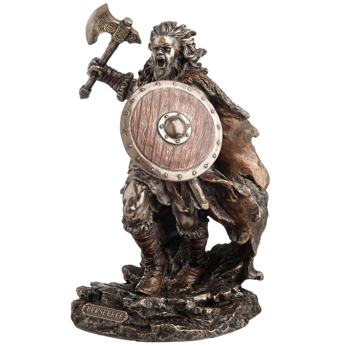 Veronese Design 8 3/4 Inch Viking Berserker Ragnar's Charge Cold Cast Resin