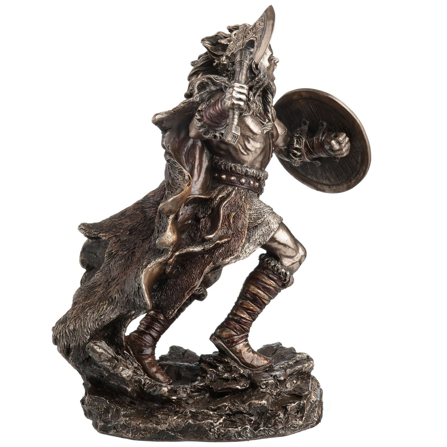 Veronese Design 8 3/4 Inch Viking Berserker Ragnar's Charge Cold Cast Resin