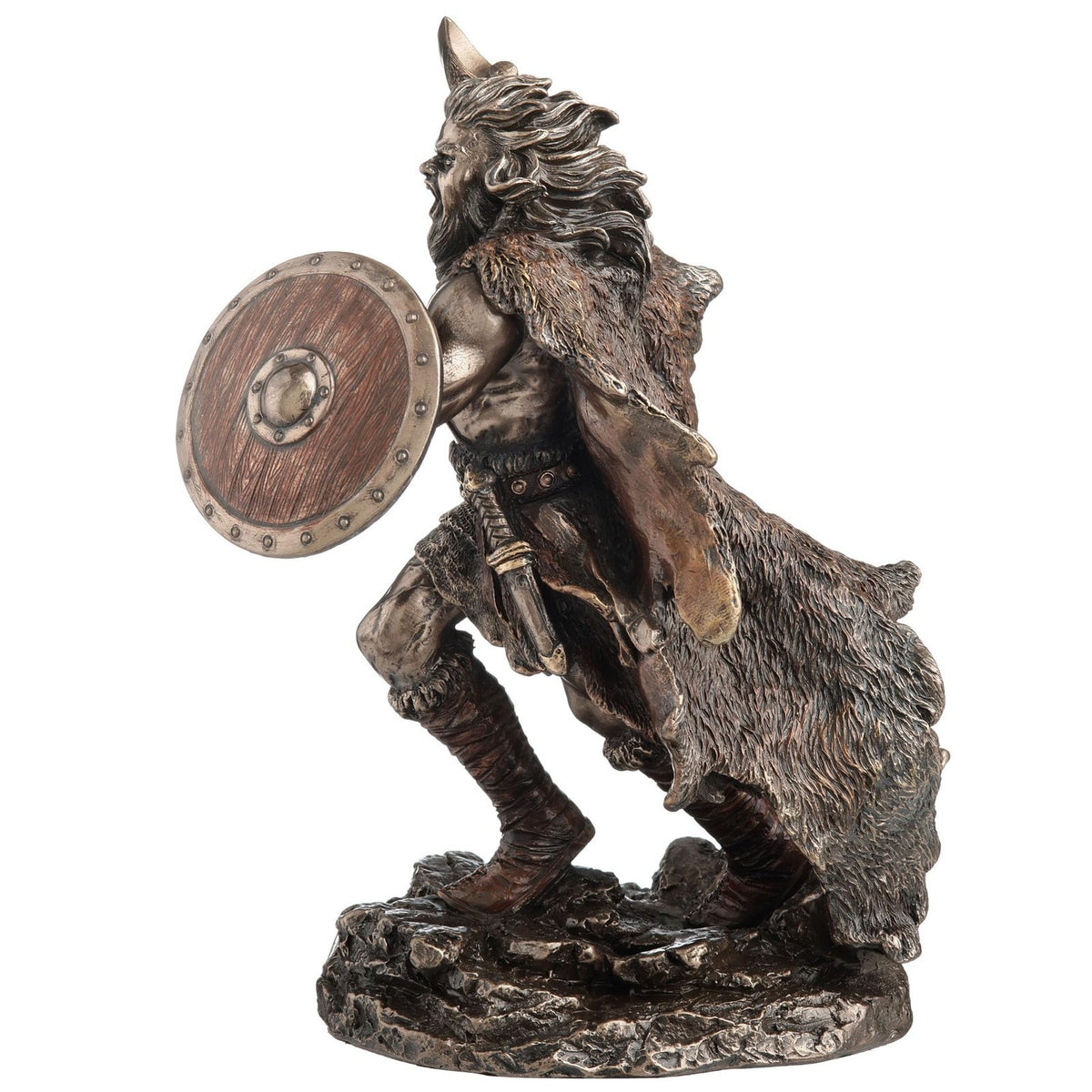 Veronese Design 8 3/4 Inch Viking Berserker Ragnar's Charge Cold Cast Resin