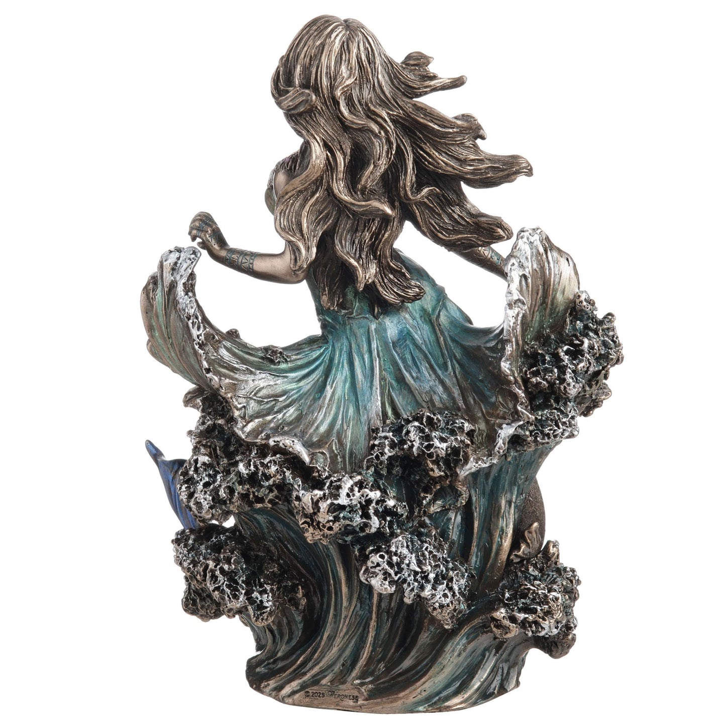 Veronese Design 8 1/2 Inch Sedna The Inuit Goddess of The Sea Cold Cast Resin Bronze Finish Statue Orca Walrus Sea Lion Mermaid Sculpture