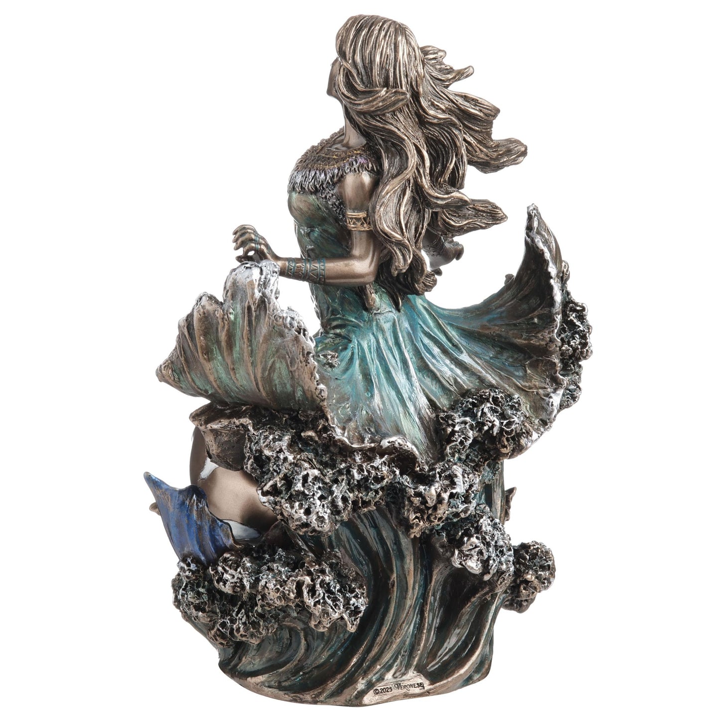 Veronese Design 8 1/2 Inch Sedna The Inuit Goddess of The Sea Cold Cast Resin Bronze Finish Statue Orca Walrus Sea Lion Mermaid Sculpture