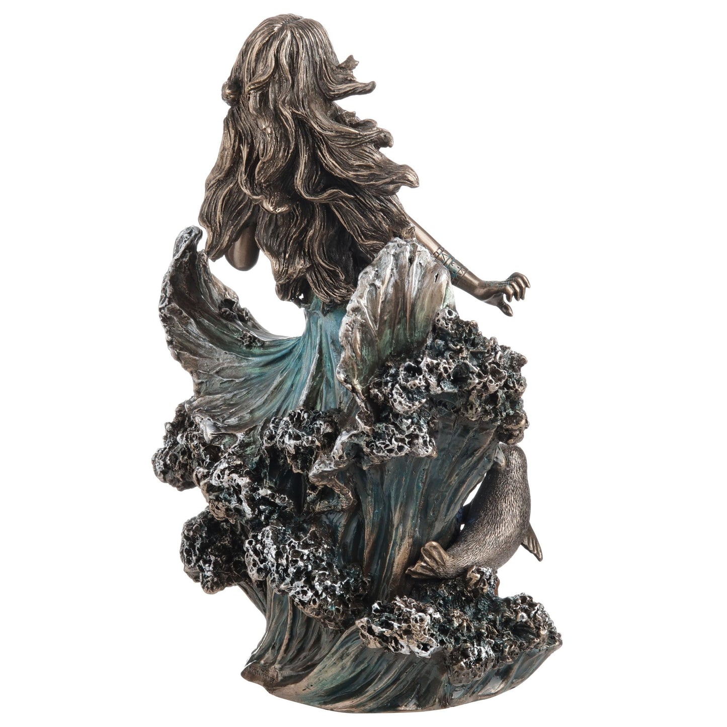 Veronese Design 8 1/2 Inch Sedna The Inuit Goddess of The Sea Cold Cast Resin Bronze Finish Statue Orca Walrus Sea Lion Mermaid Sculpture