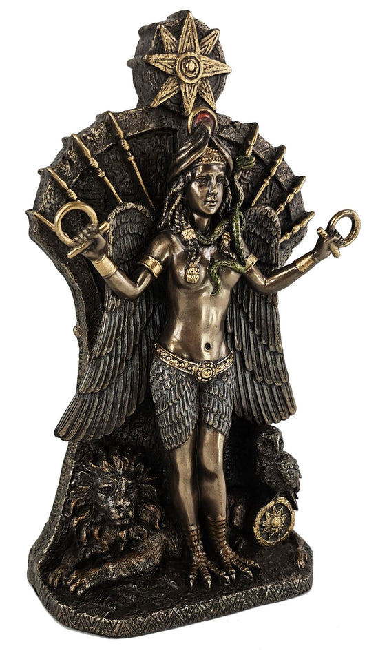8 1/4" Ishtar Mesopotamian Queen of Heaven Goddess of Love and War Bronze Finish