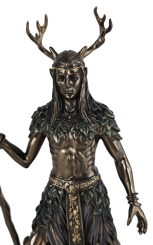 10 1/2" Cernunnos Celtic Horned God of Animals Standing Statue Bronze Finish