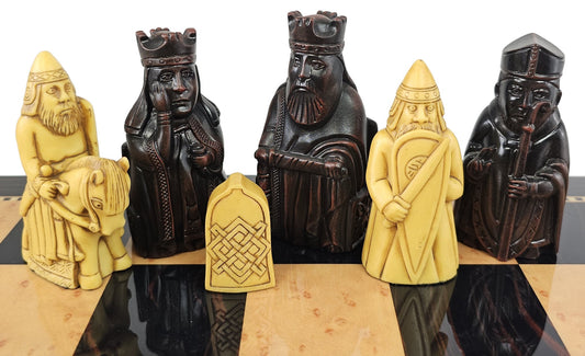 Veronese LARGE Brown Isle of Lewis Medieval Times Chess Men Set No Board