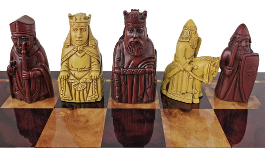 Veronese LARGE RED Isle of Lewis Medieval Times Chess Men Set No Board